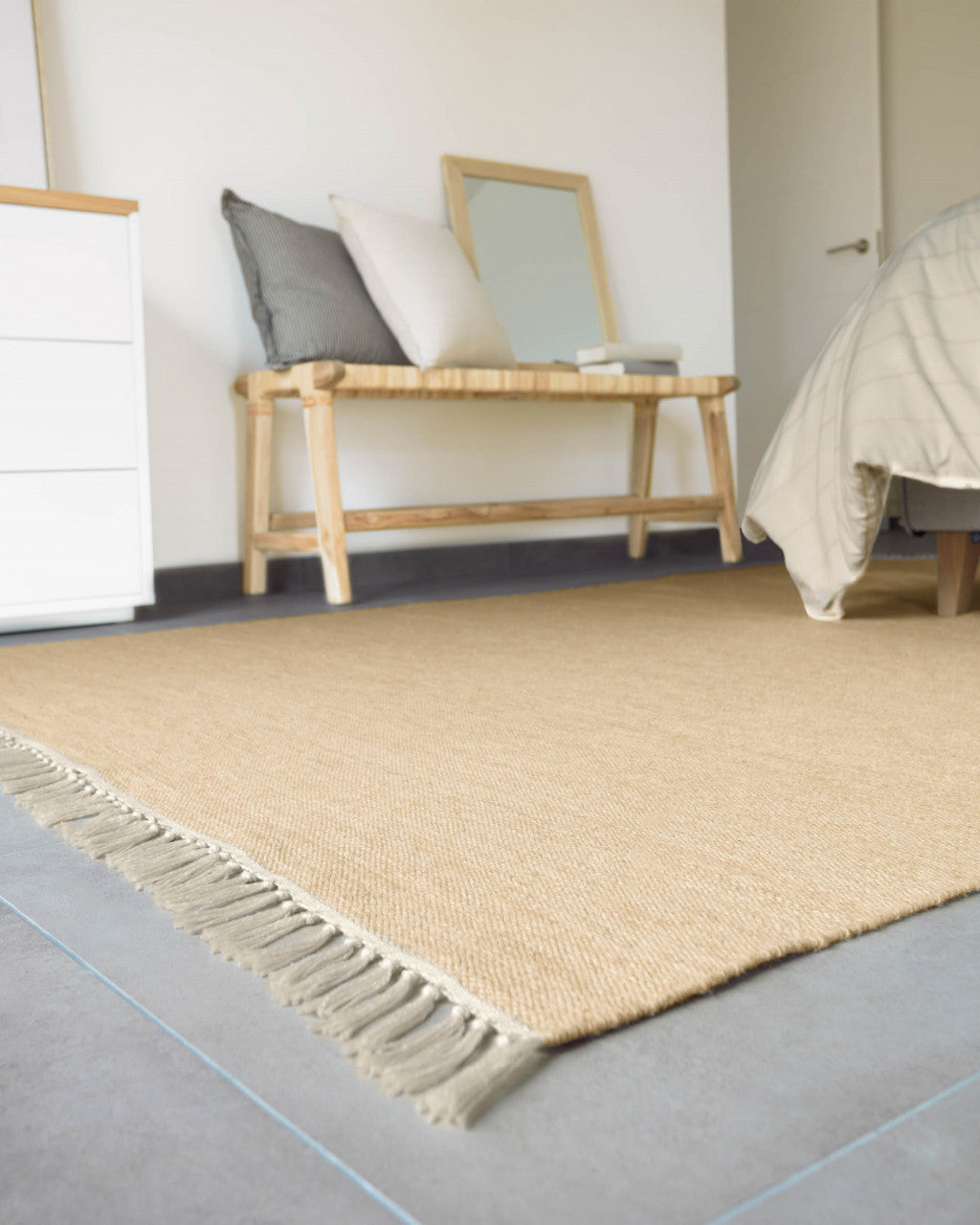 Bancheta maro din lemn 120 cm Beida Kave Home