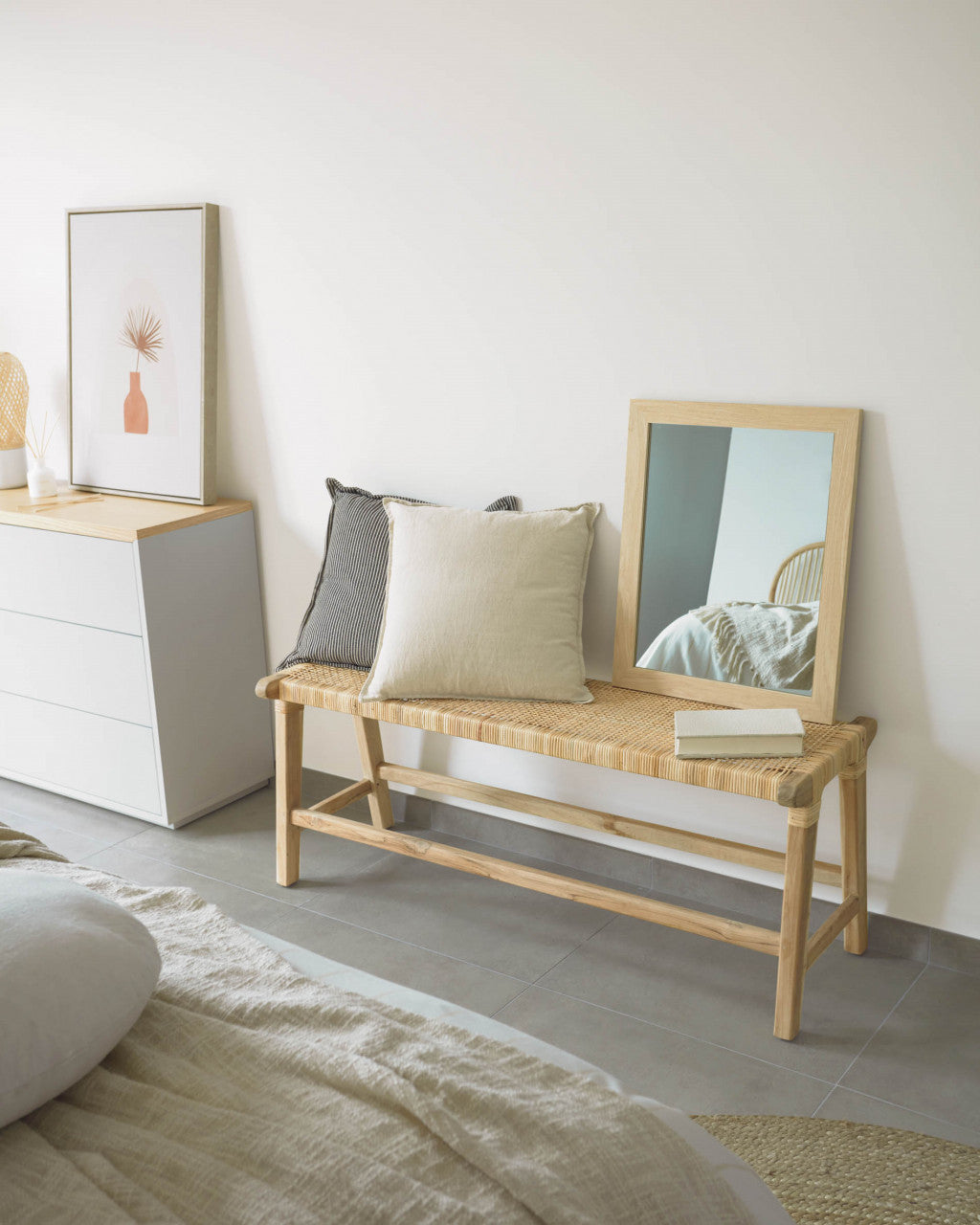 Bancheta maro din lemn 120 cm Beida Kave Home