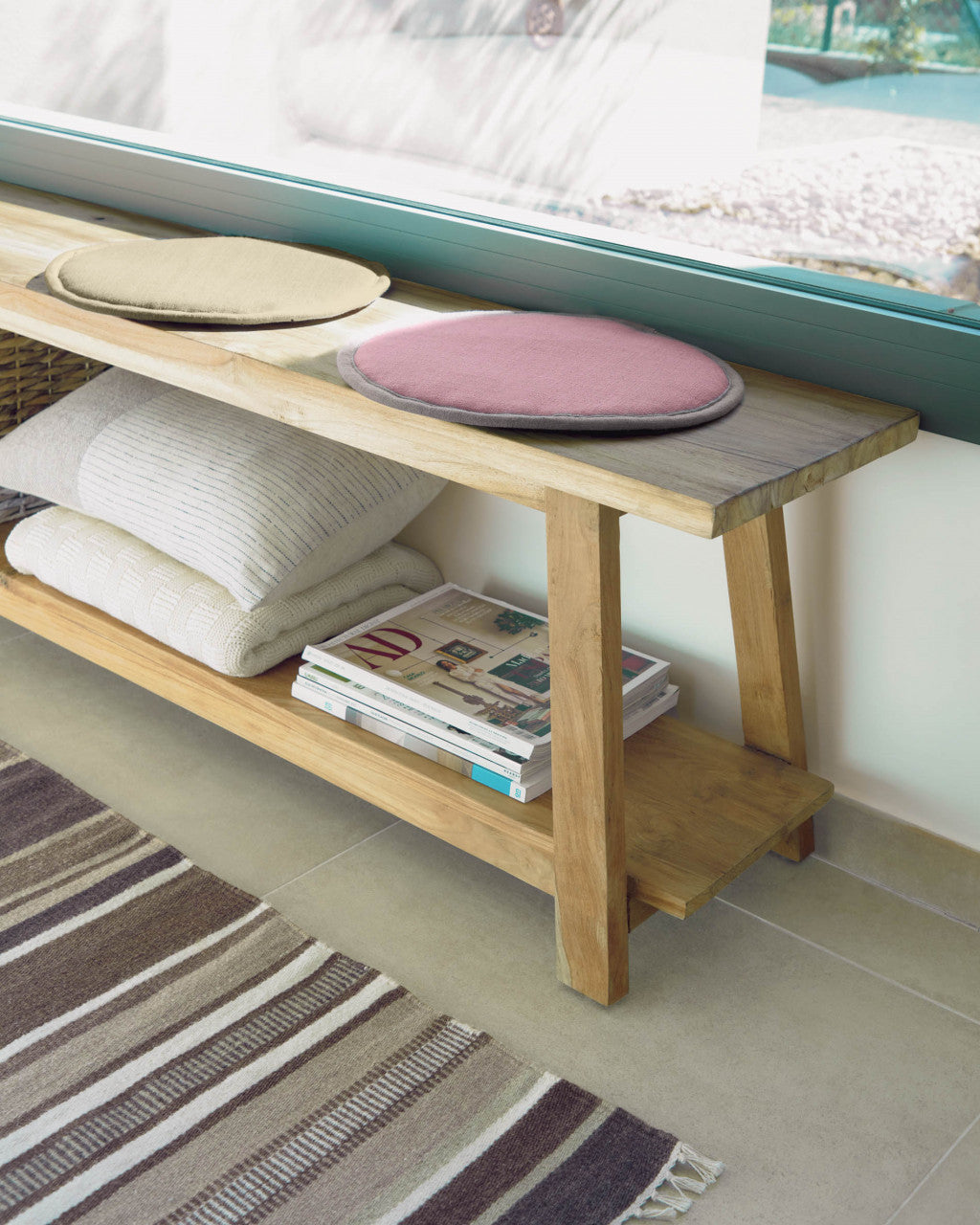 Bancheta maro din lemn 150 cm Safara Kave Home