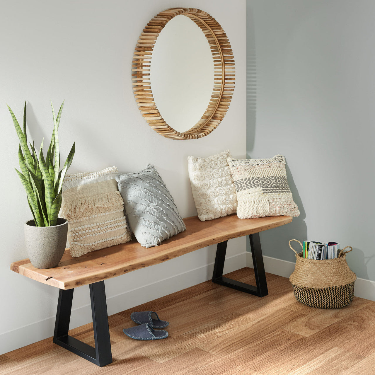 Bancheta maro din lemn 180 cm Alaia Kave Home