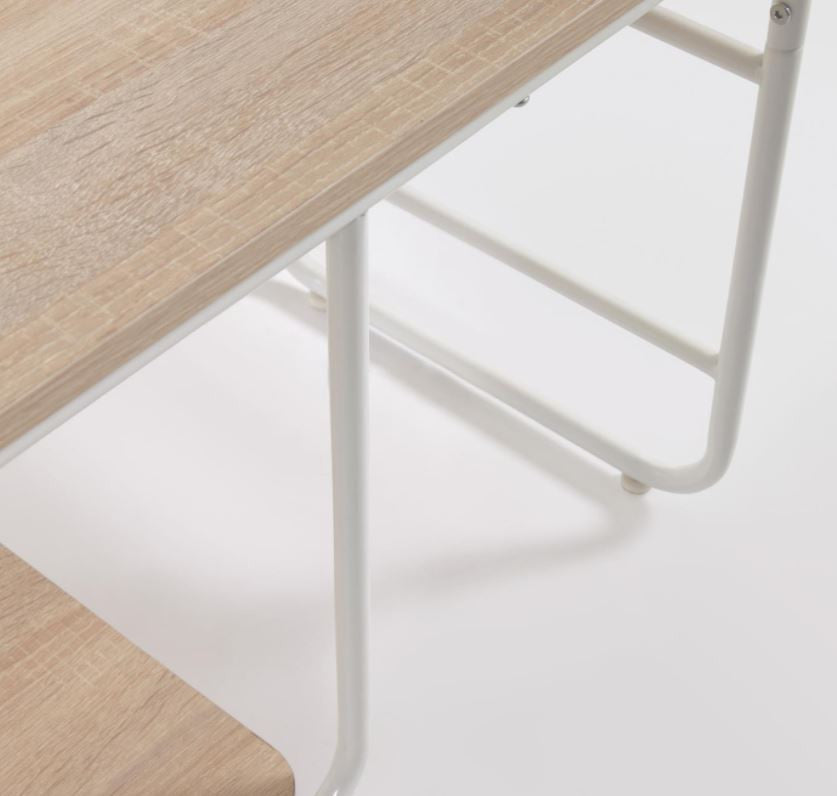 Comoda TV alba/maro din metal 110 cm Yamina Kave Home