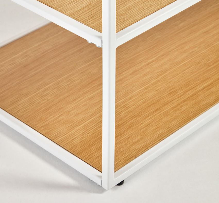 Comoda TV alba/maro din metal 160 cm Yoana Kave Home