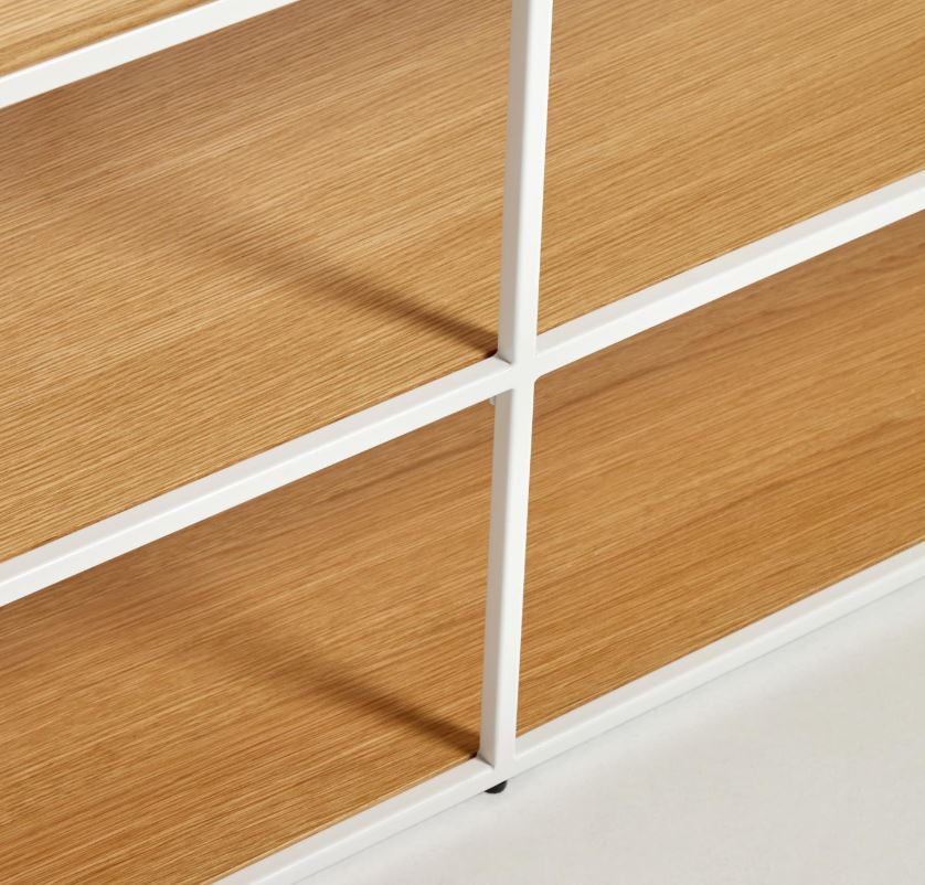 Comoda TV alba/maro din metal 160 cm Yoana Kave Home