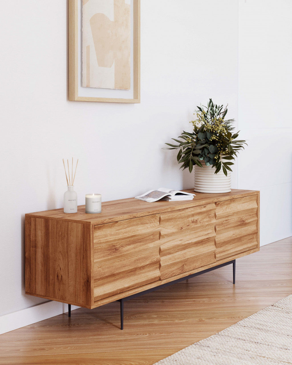 Comoda TV din lemn 147 cm Delsie Kave Home