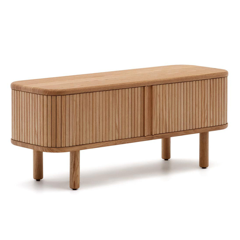 Comoda TV maro deschis din lemn 120 cm Mailen Kave Home