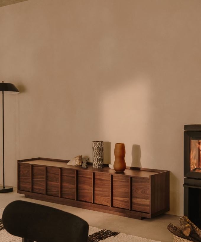 Comoda TV maro din lemn 200 cm Onix Kave Home