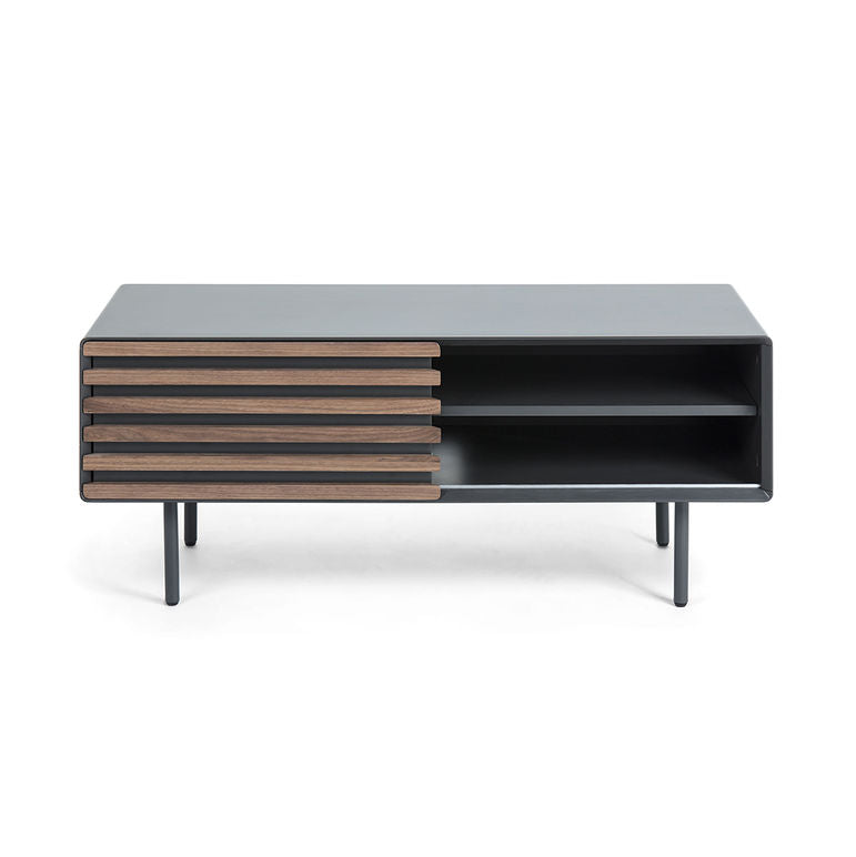 Comoda TV neagra din metal 120 cm Kesia Kave Home