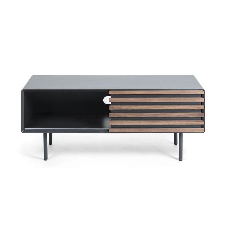 Comoda TV neagra din metal 120 cm Kesia Kave Home