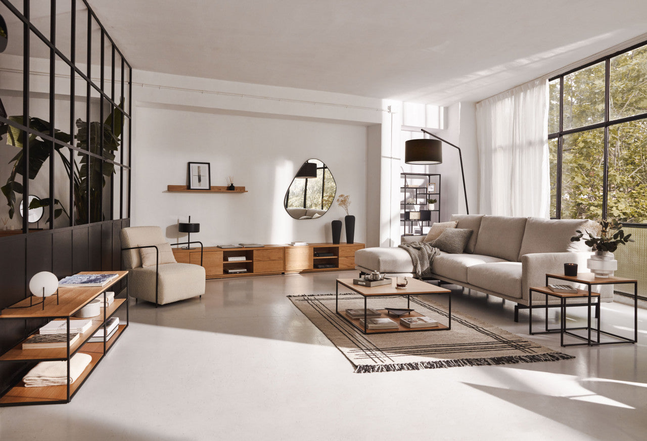 Fotoliu alb din textil Gamer Kave Home