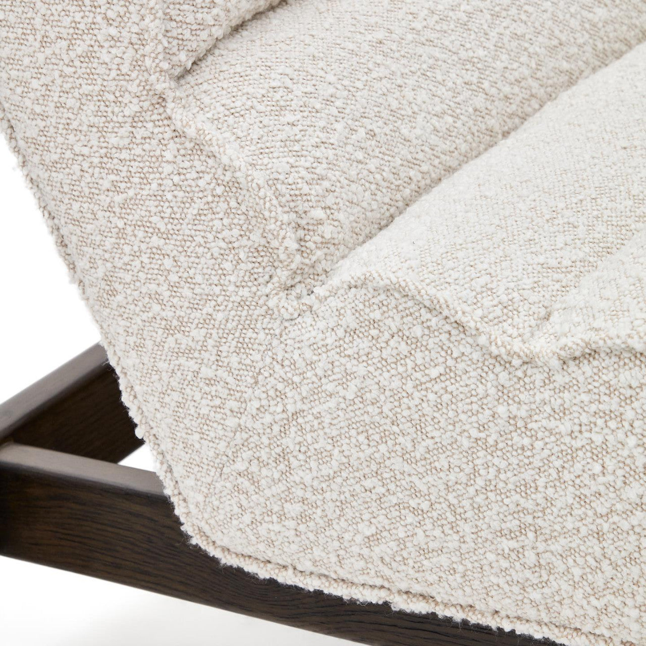 Fotoliu alb din textil Magira Shearling Kave Home