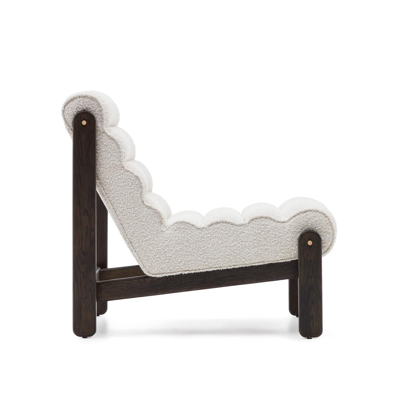 Fotoliu alb din textil Magira Shearling Kave Home