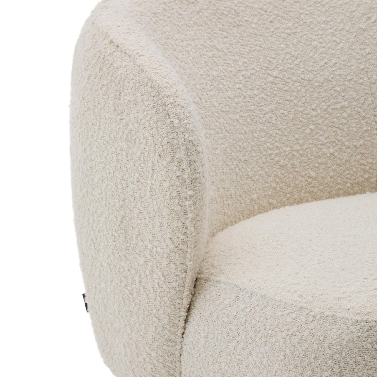 Fotoliu alb din textil Ulit Boucle Kave Home