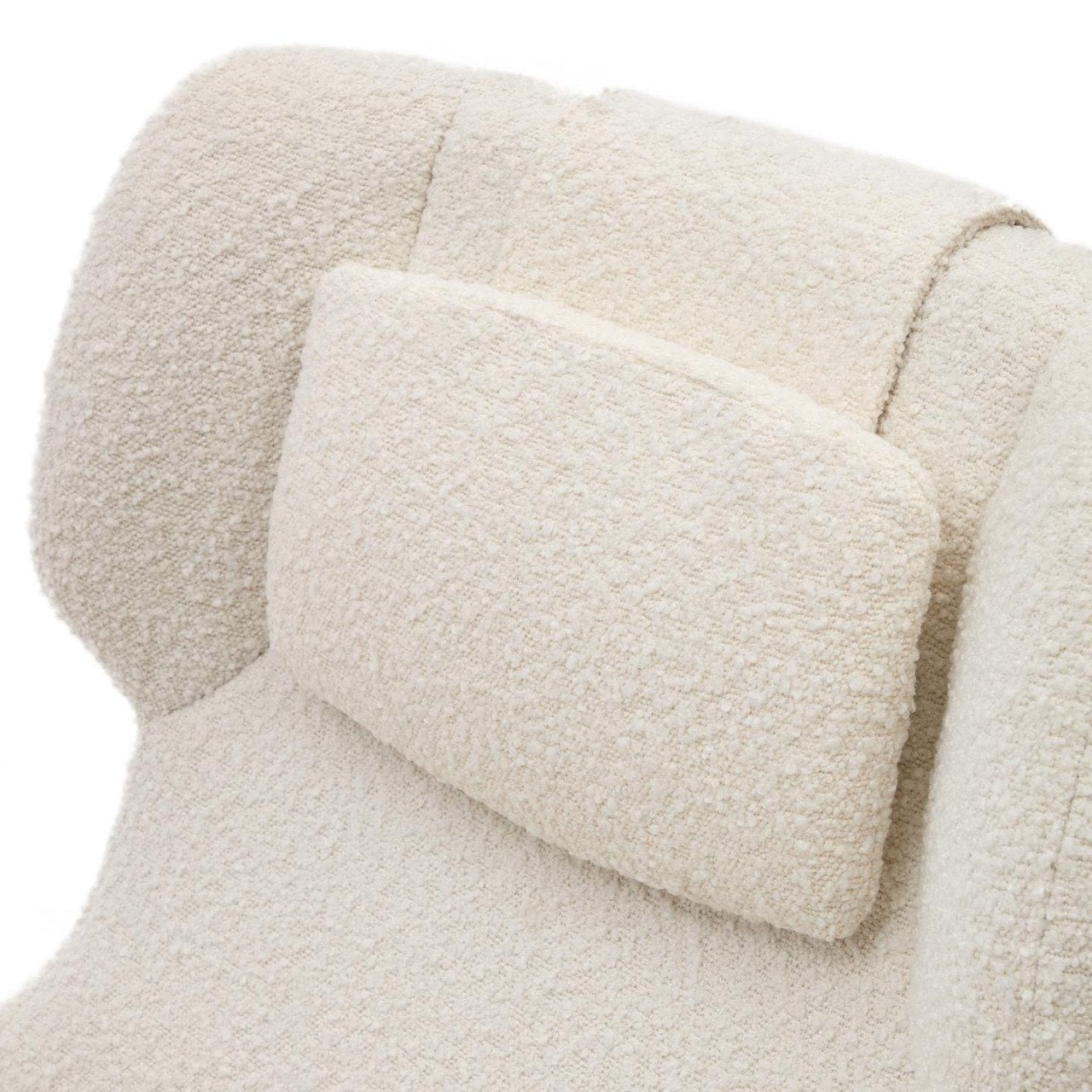 Fotoliu alb din textil Zalina Kave Home