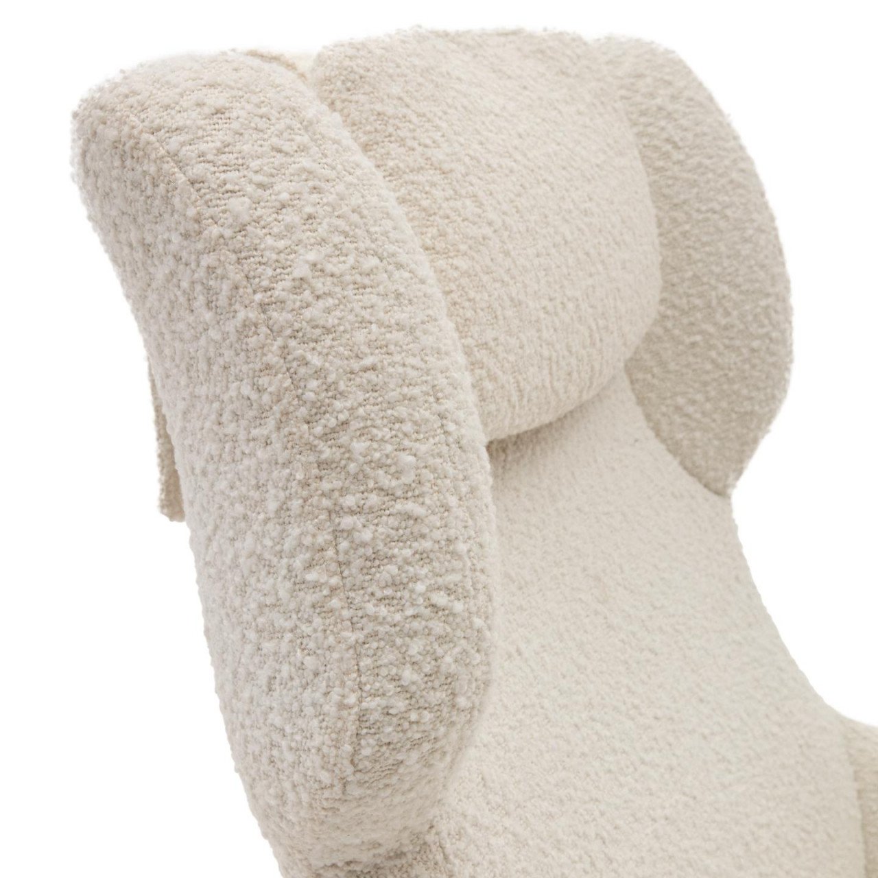 Fotoliu alb din textil Zalina Kave Home