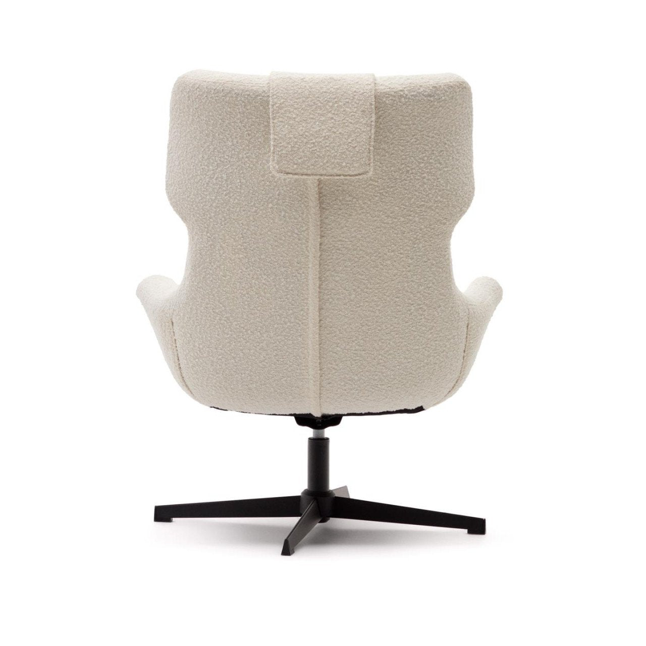 Fotoliu alb din textil Zalina Kave Home