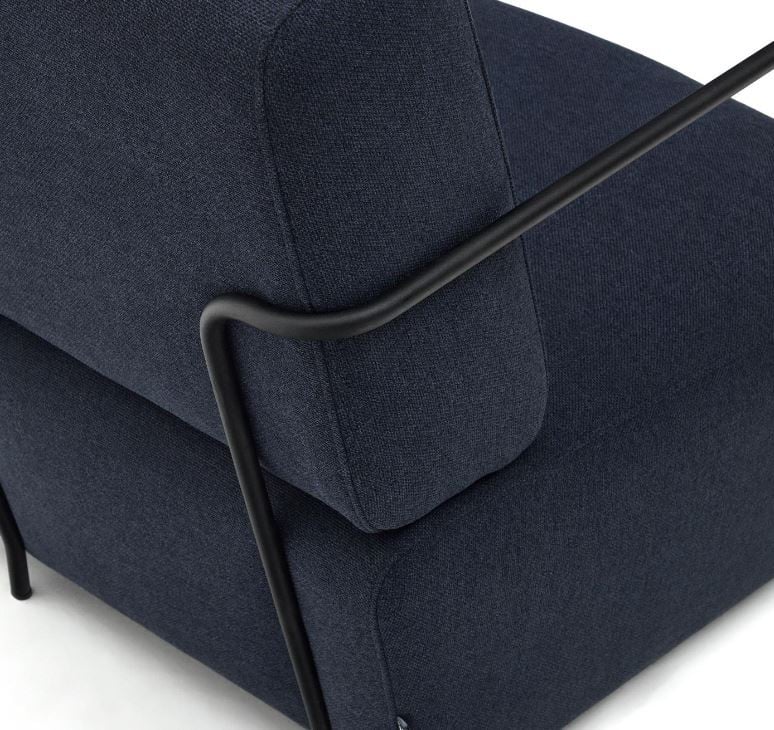 Fotoliu albastru din textil Gamer Kave Home