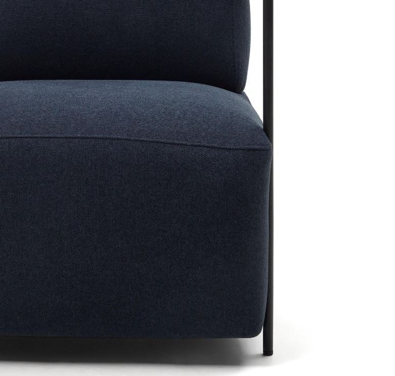 Fotoliu albastru din textil Gamer Kave Home