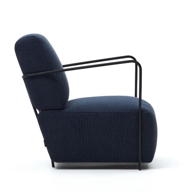 Fotoliu albastru din textil Gamer Kave Home