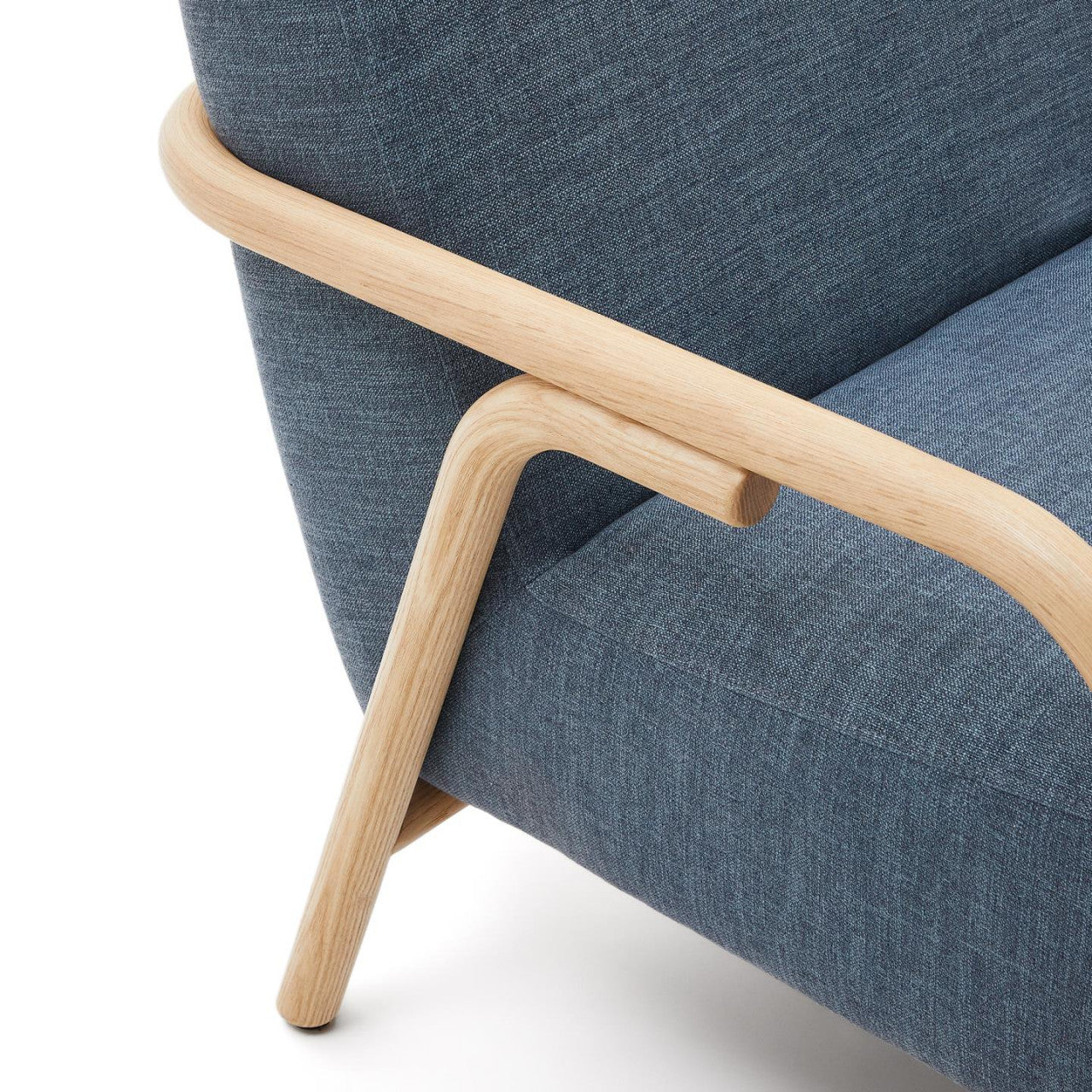 Fotoliu albastru din textil Sylo Kave Home