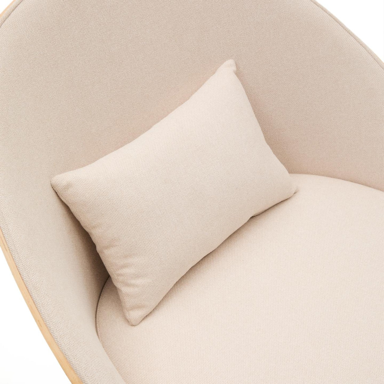 Fotoliu bej din piele ecologica Eamy Chenille Kave Home