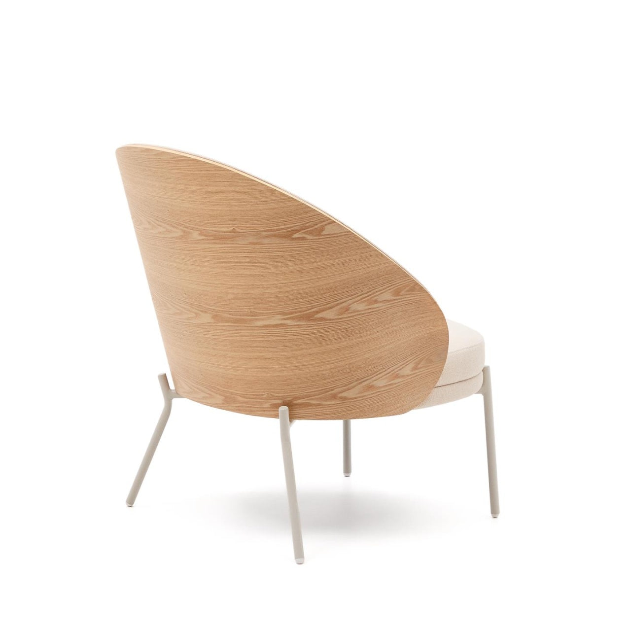 Fotoliu bej din piele ecologica Eamy Chenille Kave Home