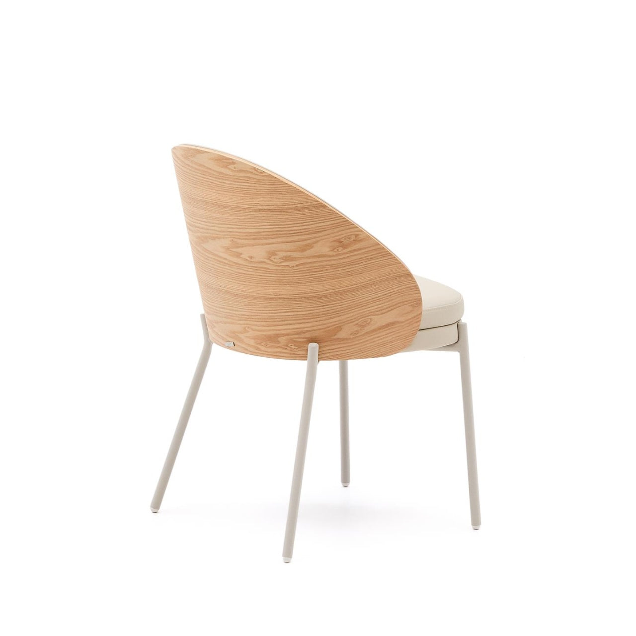 Fotoliu bej din piele ecologica Eamy Small Kave Home