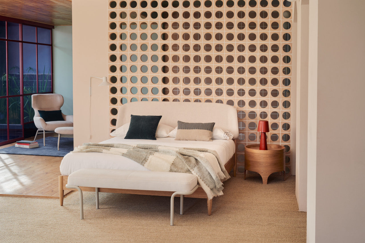 Fotoliu bej din textil Belina Kave Home