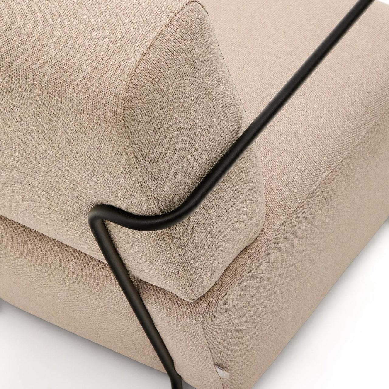 Fotoliu bej din textil Gamer Kave Home