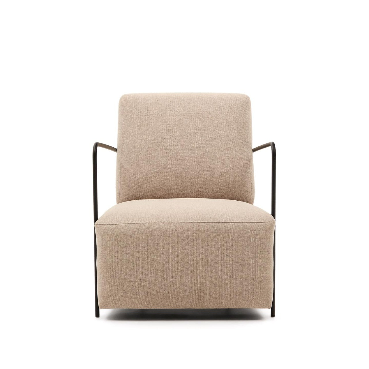 Fotoliu bej din textil Gamer Kave Home