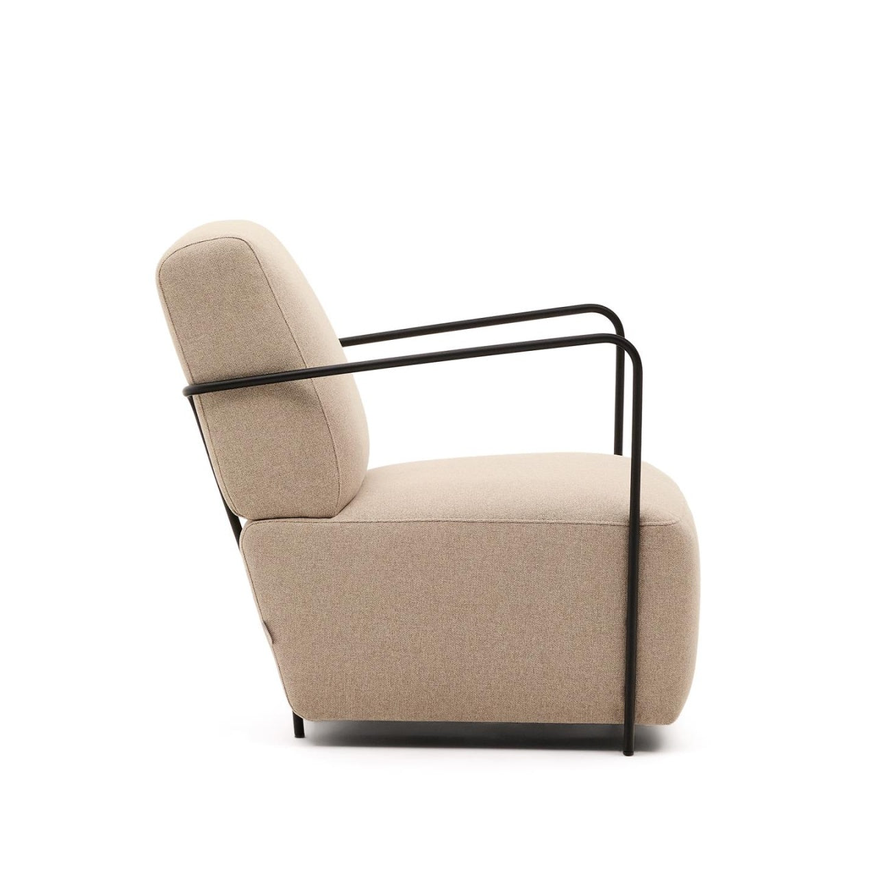 Fotoliu bej din textil Gamer Kave Home