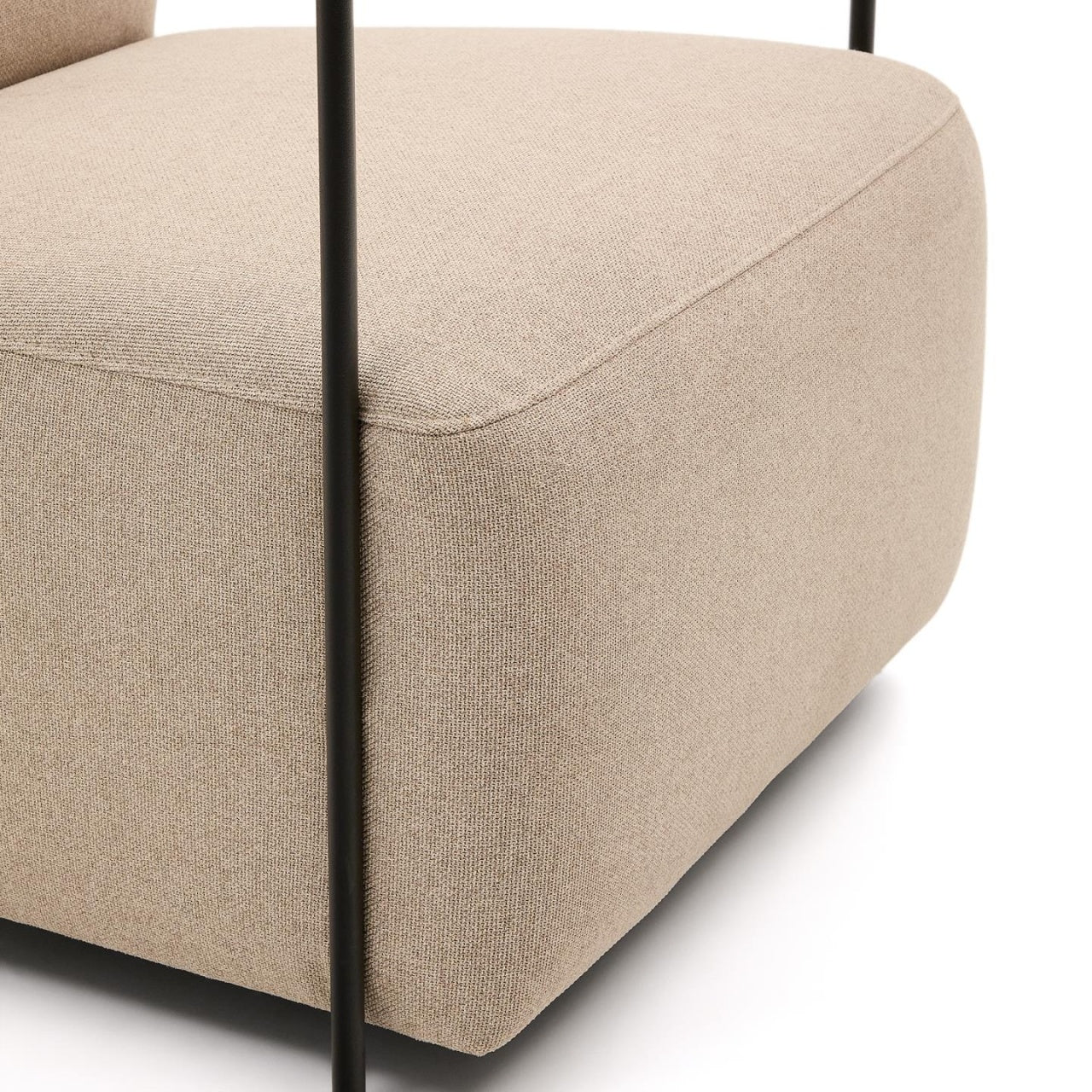 Fotoliu bej din textil Gamer Kave Home