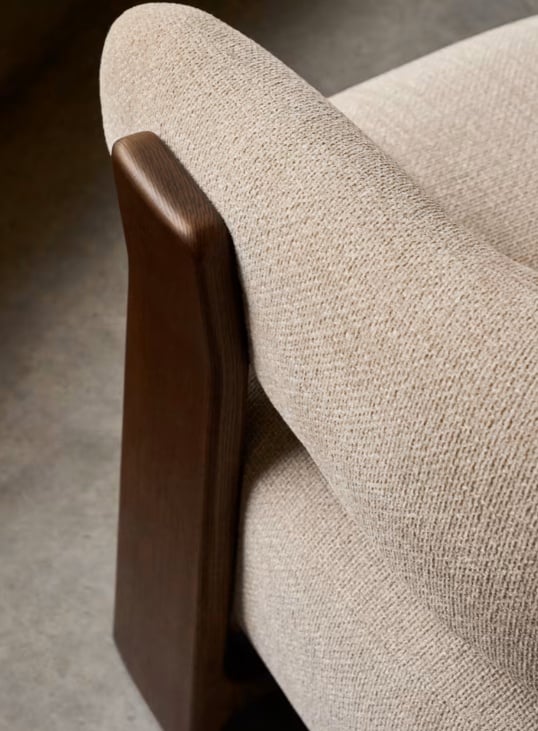 Fotoliu bej din textil Granite Chenille Kave Home