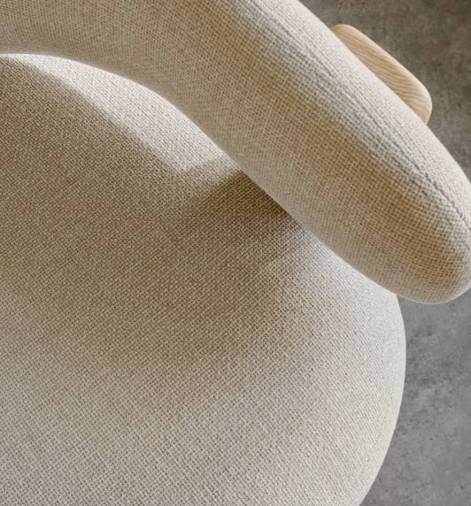 Fotoliu bej din textil Granite Chenille Light Kave Home