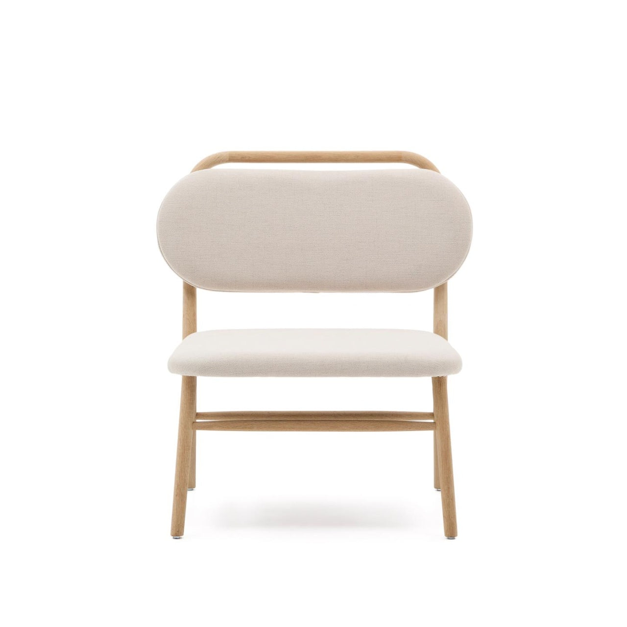 Fotoliu bej din textil Helda Kave Home