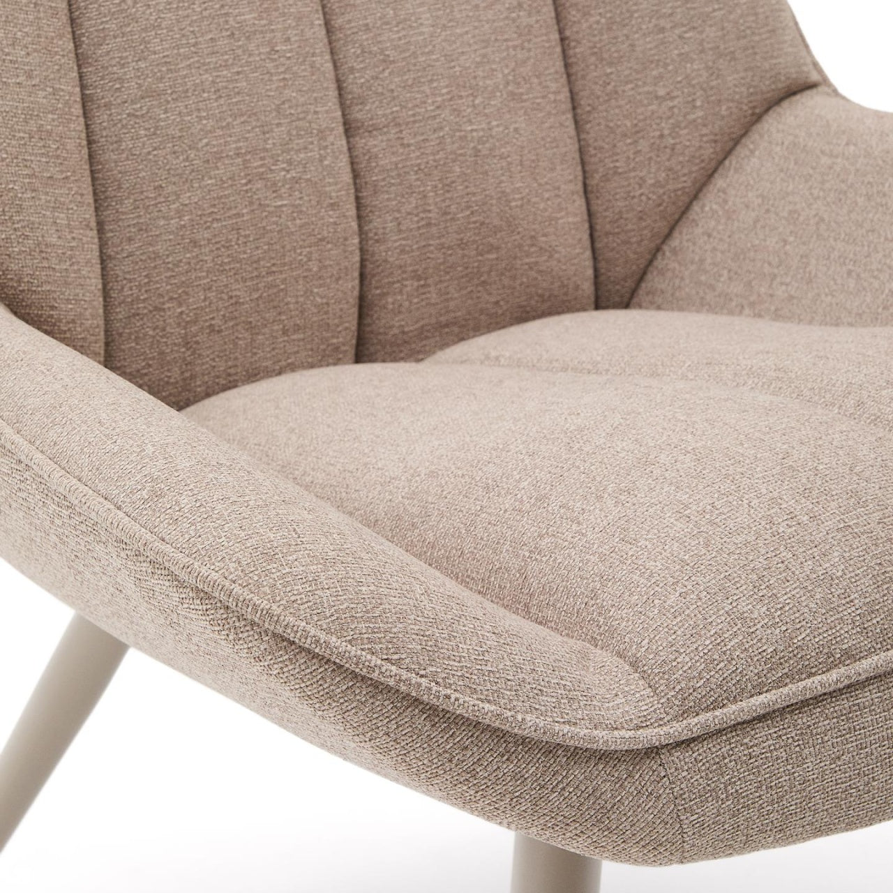 Fotoliu bej din textil Marlina Kave Home