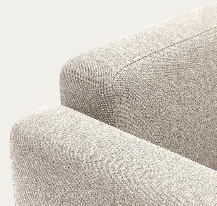 Fotoliu bej din textil Neom Kave Home