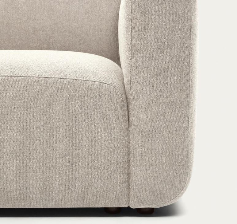 Fotoliu bej din textil Neom Kave Home