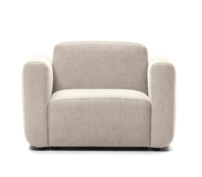 Fotoliu bej din textil Neom Kave Home