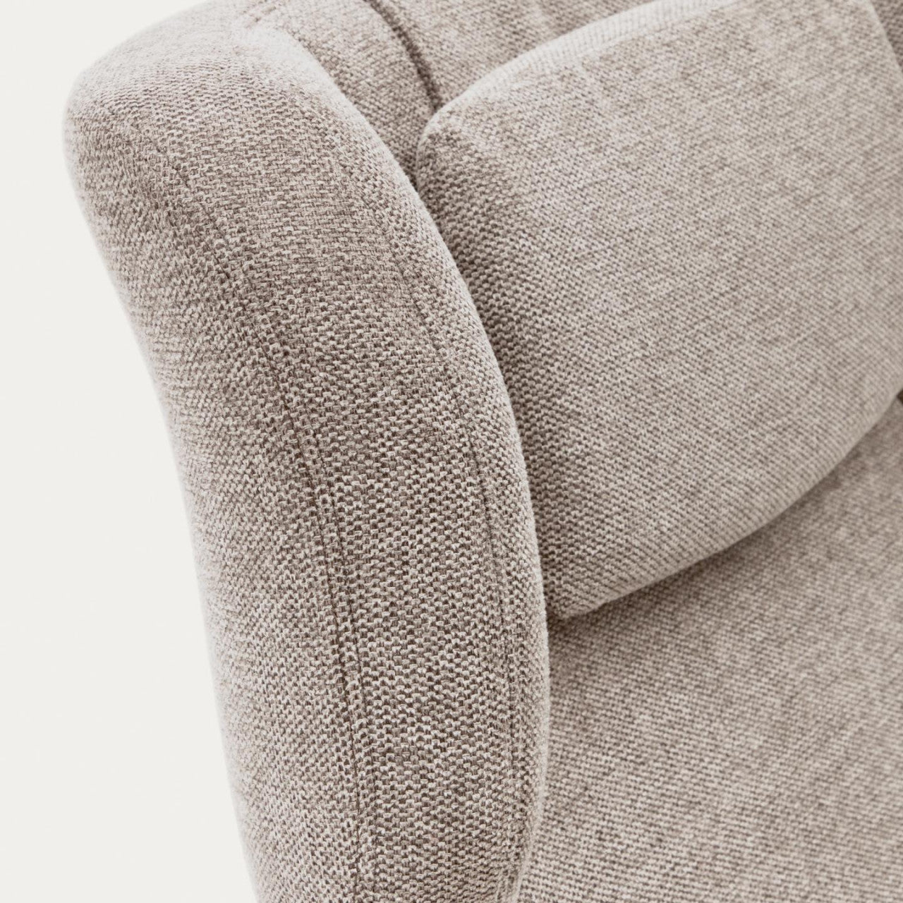 Fotoliu bej din textil Zalina Kave Home