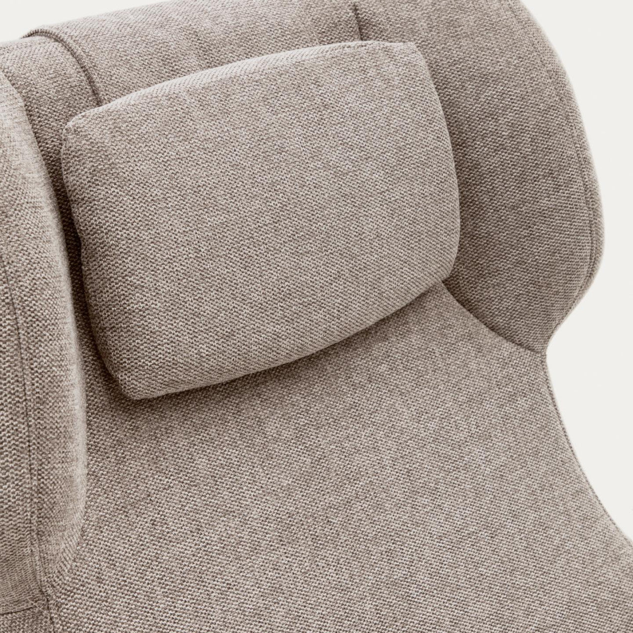 Fotoliu bej din textil Zalina Kave Home