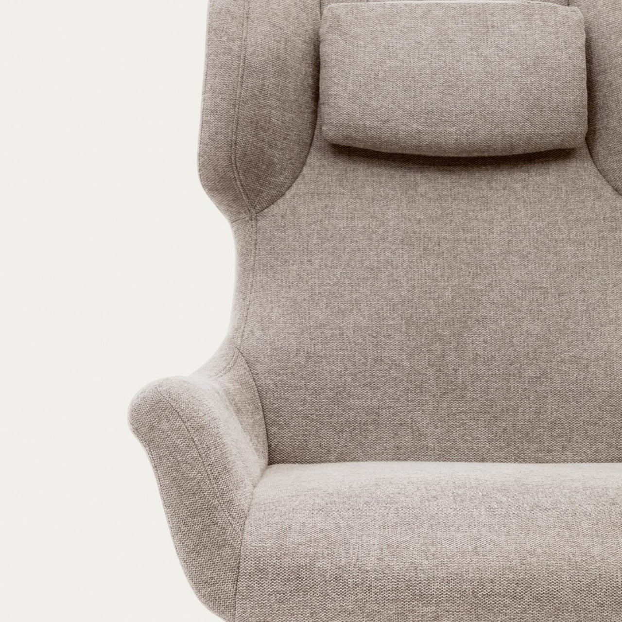 Fotoliu bej din textil Zalina Kave Home