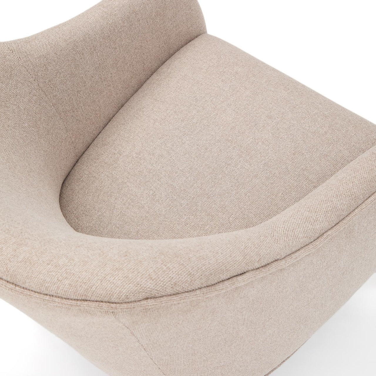 Fotoliu bej/maro din textil Bobly Kave Home