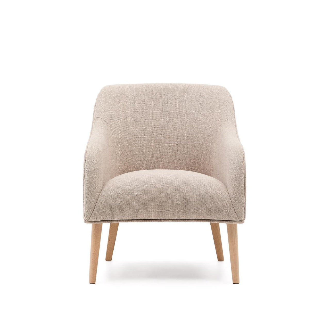 Fotoliu bej/maro din textil Bobly Kave Home