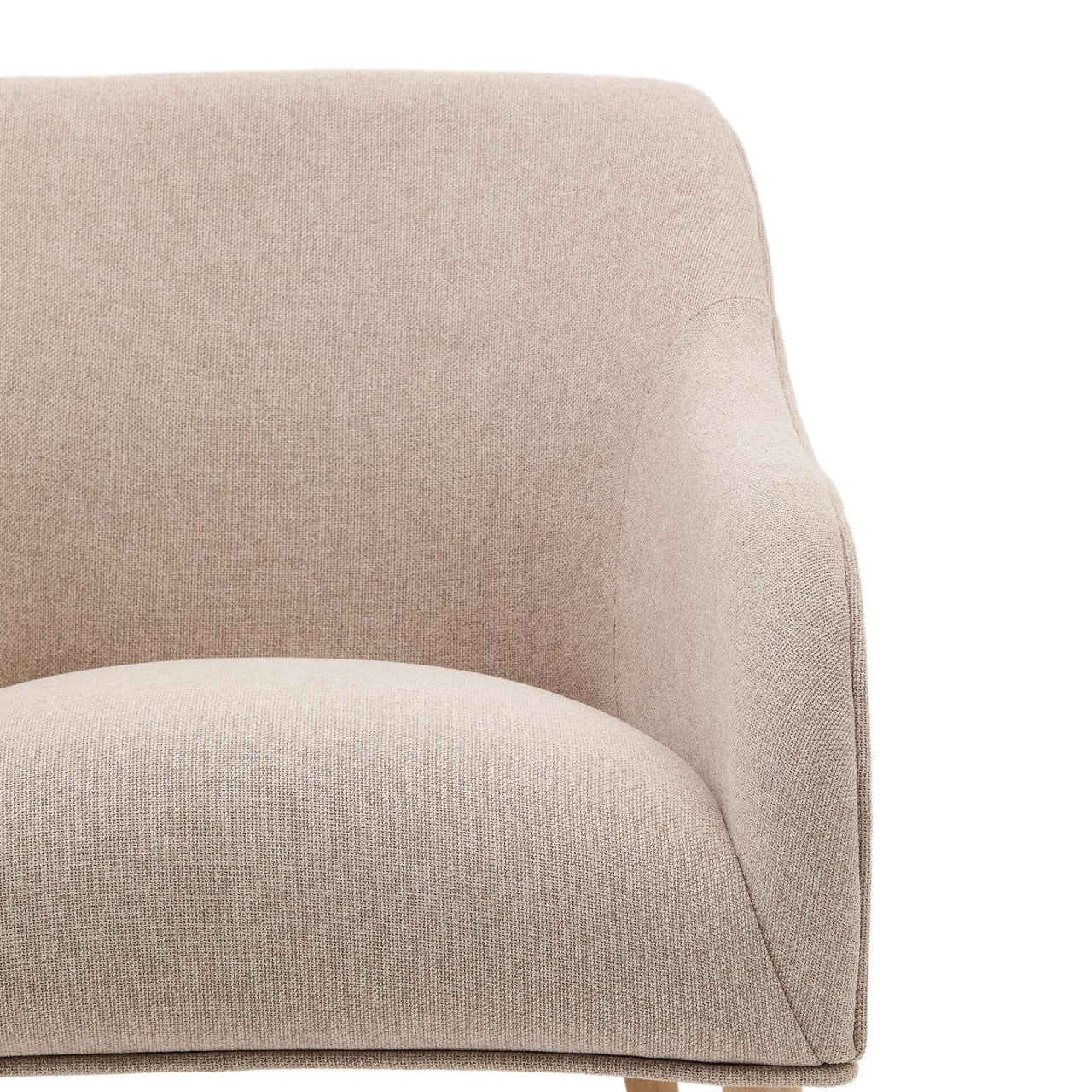 Fotoliu bej/maro din textil Bobly Kave Home