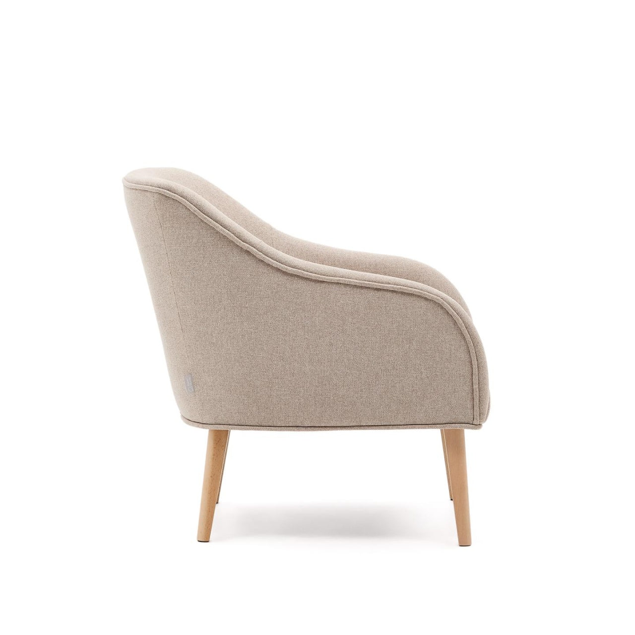 Fotoliu bej/maro din textil Bobly Kave Home