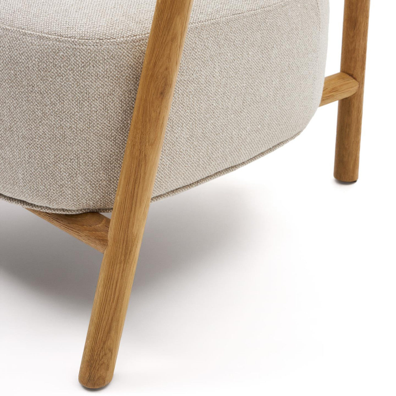 Fotoliu bej/maro din textil Melqui Kave Home