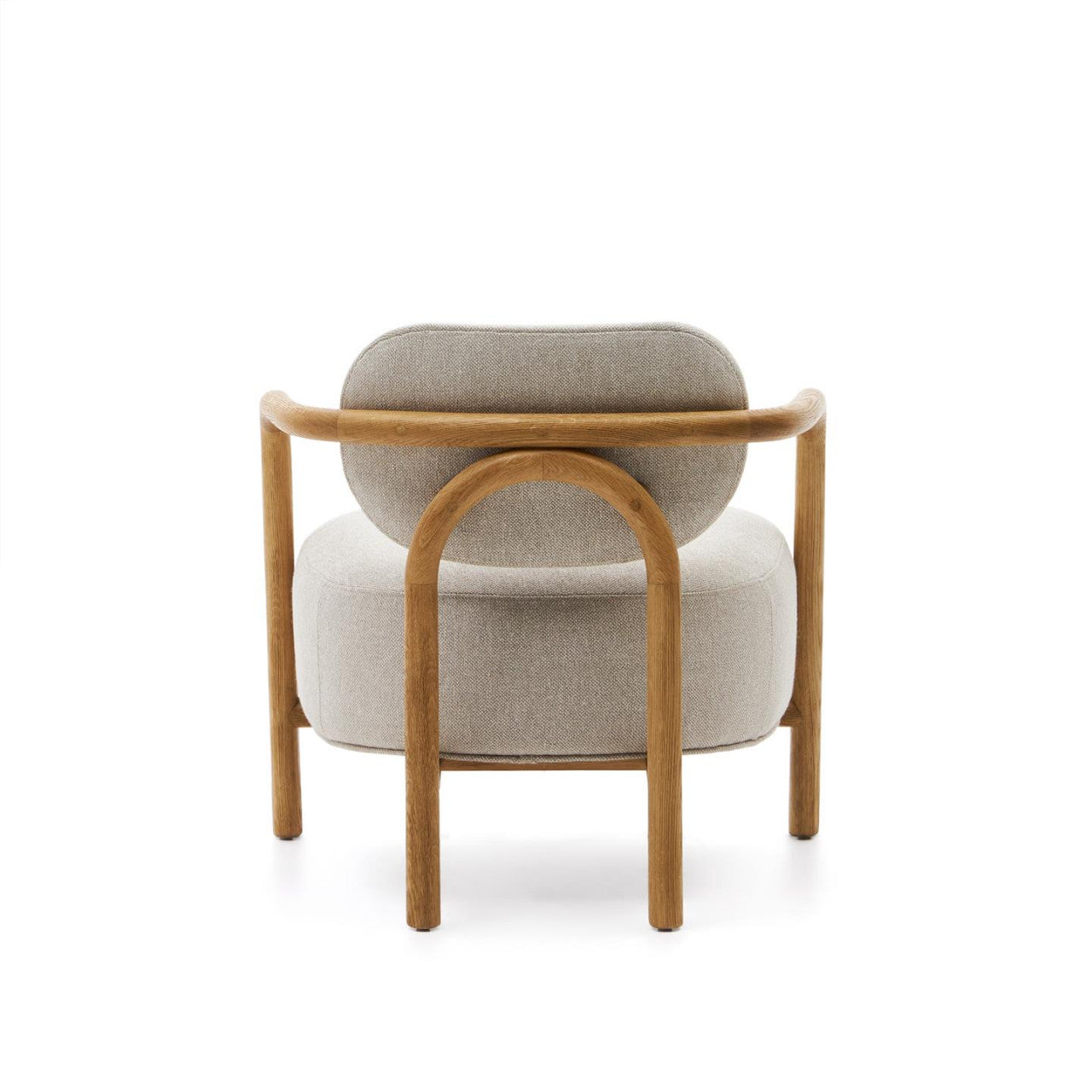 Fotoliu bej/maro din textil Melqui Kave Home