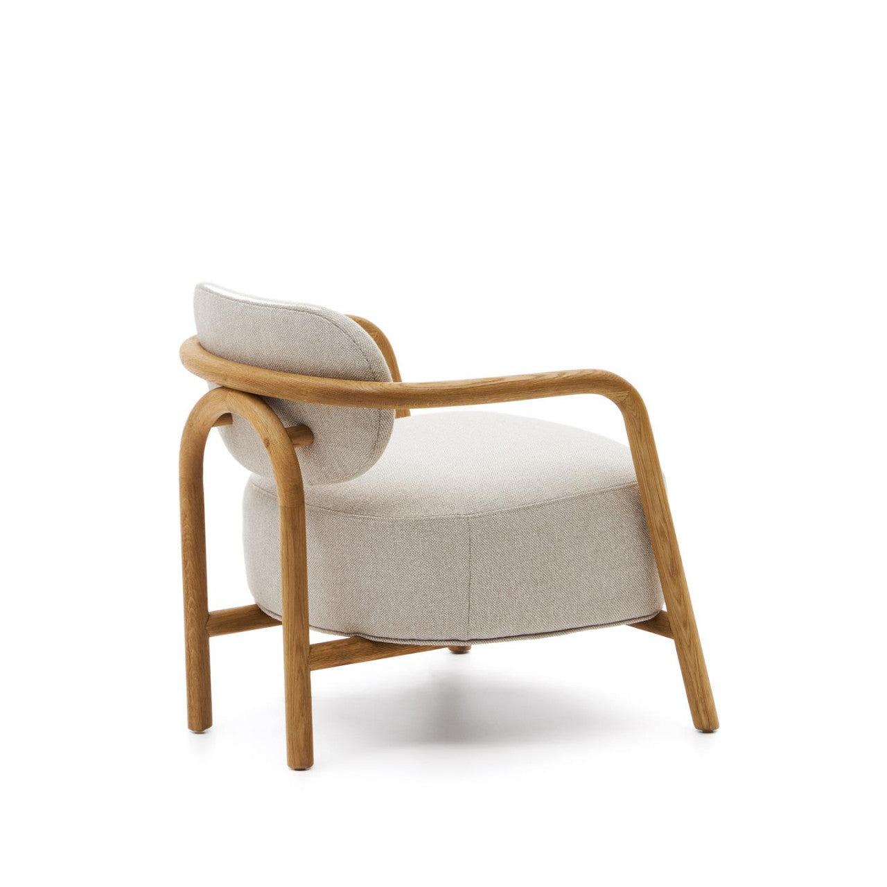 Fotoliu bej/maro din textil Melqui Kave Home