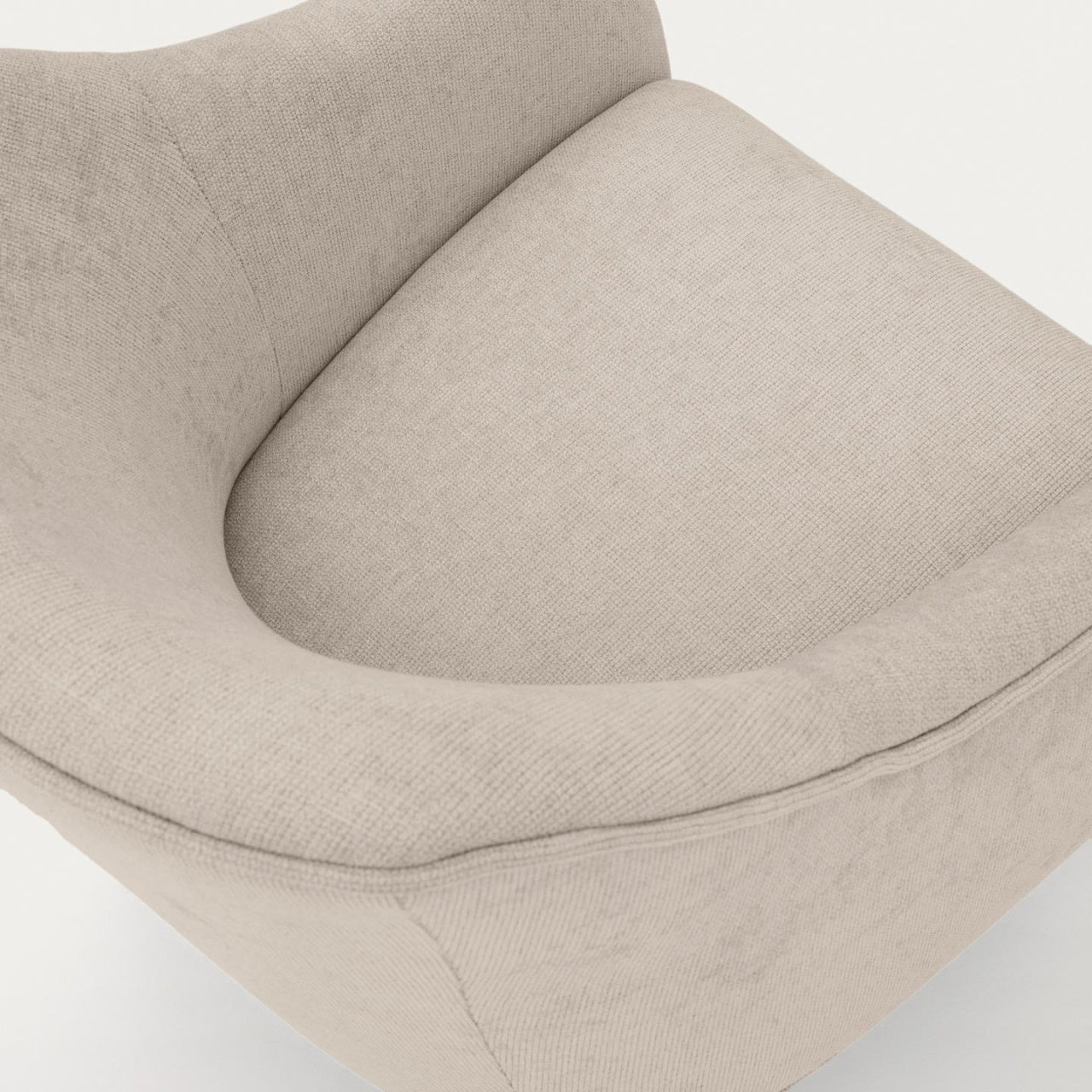 Fotoliu bej/maro wenge din textil Bobly Kave Home