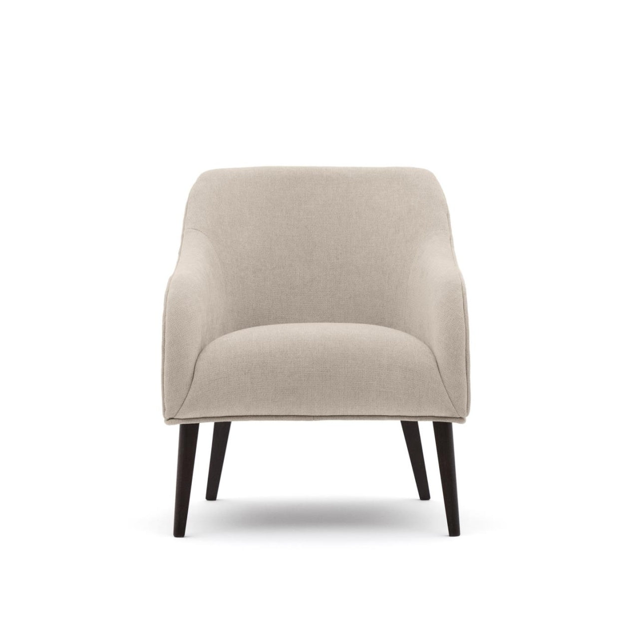 Fotoliu bej/maro wenge din textil Bobly Kave Home